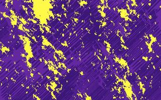 Abstract Purple and Yellow Grunge Texture with Dynamic Striped Patterns vector