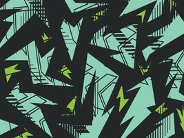 Abstract Geometric Pattern With Sharp Shapes and Bold Color Contrast vector