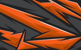 Dynamic Abstract Graphic Design Featuring Sharp Orange Shapes On Dark Background vector