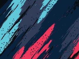 Abstract Bold Brushstroke Pattern With Vibrant Colors on Dark Background vector