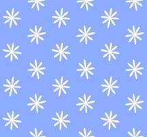 Seamless pattern of hand drawn bue flower vector