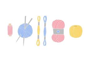 Set of different sketch threads vector