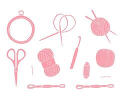 Bundle of different sketch thread vector