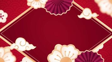 Template animation oriental chinese background . Chinese new year or ramadhan template animation with blank frame for greetings video