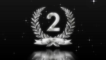 A cool silver shining laurel and a gorgeous animation that ranks 2nd place video