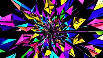 Colorful Geometric Shapes Footage Creating Dynamic Visual Effects video