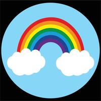 T-shirt with rainbow pattern on blue background vector