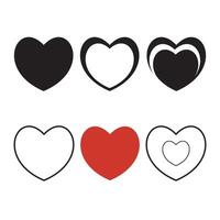 Love Heart icon set. for mobile concept and web design. vector