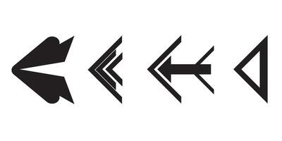 Black arrow icons set. Modern simple arrows. vector