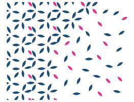 Abstract Floral Pattern Blue and Pink Icon Design. vector