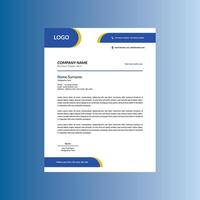 Modern Letterhead Design. Minimal Layout Display for Promotional Campaign. vector