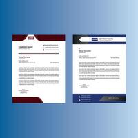 Modern Letterhead Design in Bundle. Elegant Template Display for Promotional Campaign. vector