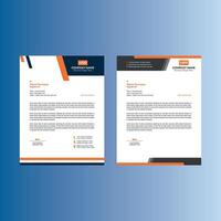 Modern Letterhead Design in Bundle. Classic Template Display for Promotional Campaign. vector