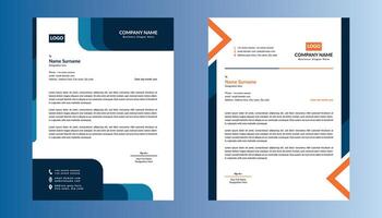 Modern Letterhead Design in Bundle. Trendy Template Display for Promotional Campaign. vector