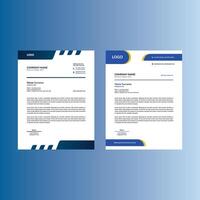 Modern Letterhead Design in Bundle. Minimal Template Display for Promotional Campaign. vector