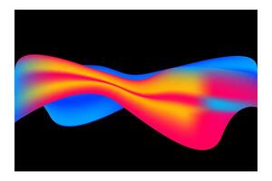 a colorful wave on a black background vector