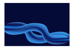 a blue abstract wave on a dark background vector