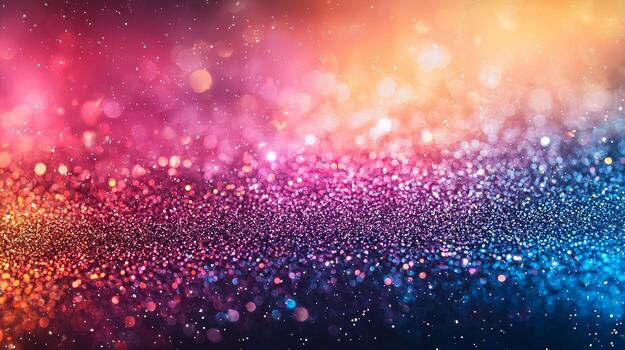 profesional Bosquejo vitrinas vibrante Brillantina dispersado a través de limpiar blanco antecedentes amable brillante luces creando visualmente atractivo atmósfera. central espacio es Perfecto para texto foto