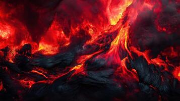 A lava flow is shown in this image photo