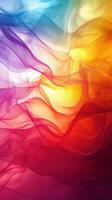 Abstract fluid colorful waves, vibrant tones motion background, smooth flow, photo
