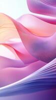 Abstract flowing ribbons in shades of pink and purple on a light background, photo