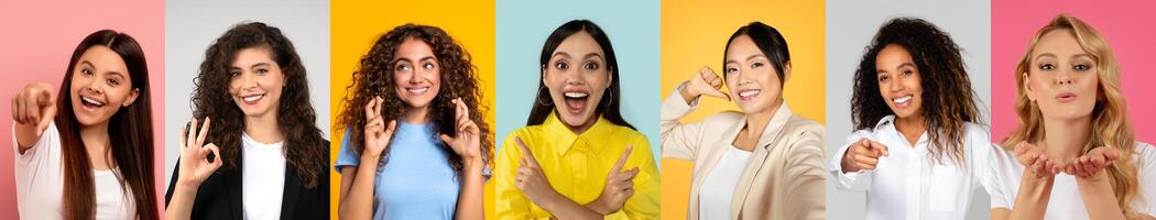A vibrant collage of cheerful individuals from various backgrounds showcases the joy of diversity. Their laughter and expressions reflect a lively atmosphere full of happiness and connection. photo