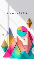 Geometric Data Analytics Visualization with Colorful Shapes and Modern Minimalist Design photo