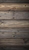 Aged Wood Plank Background with Knots and Visible Grain for Rustic Design Elements photo