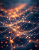 Interconnected Networks, An Abstract Visualization of Data Flow and Connections photo