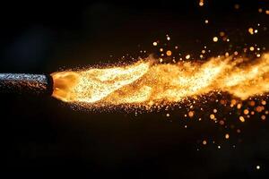 Fiery Explosion Torch Effect with Sparkling Flames for Dynamic Design Projects photo