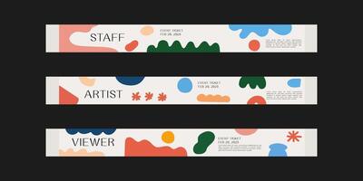 Event wristband. Customizable event wristband template. vector