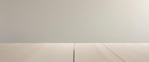 Light Wood Table Surface with Smooth Texture and Neutral Background. photo