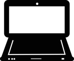 Laptop computer icon with white background vector