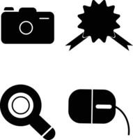 Device icon set with background vector