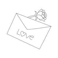 Through one unbroken line, love letter single-line art symbolizes the flow of emotions, conveying love and connection in its purest form. vector