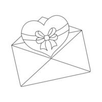 Love letter single-line art is a beautiful reminder that love can be communicated with both simplicity and elegance. vector