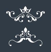 Divider, border floral elements for design invitation vector
