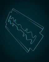 Razor blade illustration vector