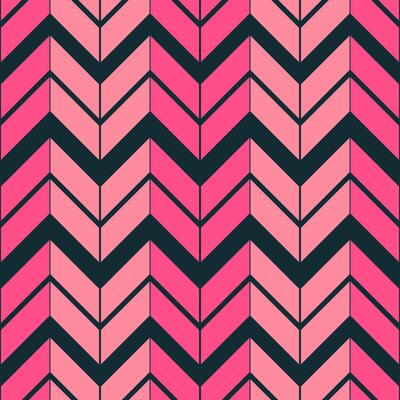 Chevron Black Pink ZigZag Style. Minimal Design Seamless Pattern.
