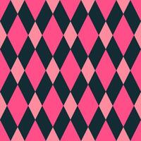 Scottish Diamond Pink and Black Pattern, Minimal Geometric Square Shape Detailed Illustration for Textile Print Design. vector