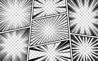 Comic Book Action Layout Background with halftones, dynamic textures and action speed effects vector