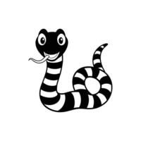 Snake silhouette illustration on white background vector