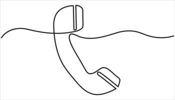 Phone continuous one line drawing illustration vector