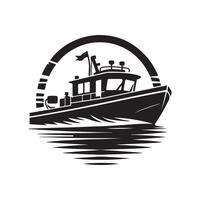 Towboat Silhouette Vectors for Web and Social Media Design