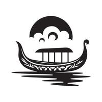 Sampan Silhouette Vectors Graphics for Branding and Marketing