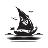 Feluca Silhouette Vectors Graphics for Adventure Themes