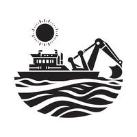 Versatile Dredger Silhouette Vectors Art for Any Project