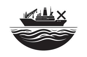 Research Vessel Silhouette Vectors Designs for Digital Projects