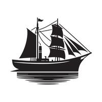 Create Stunning Designs with Whaling Ship Silhouette Vectors