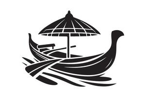 Sampan Silhouette Vectors Designs for Travel Blogs and Websites